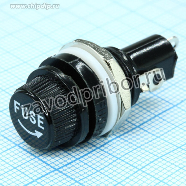 FH-303S-EN-HZ, Держатель под предохранитель 5х20мм (на панель)