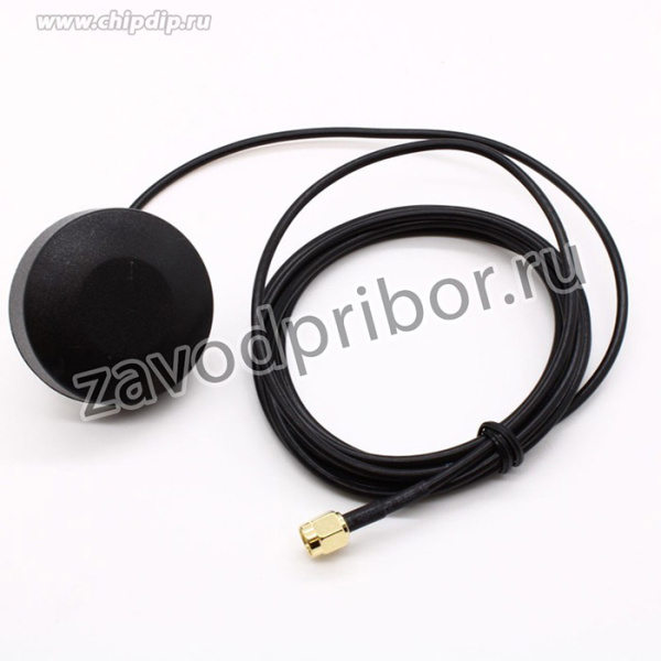 ANT GSM BY-GSM-10 SMA-M 2M, Внешняя антенна GSM 900/1800МГц, кабель с SMA-M разъемом, длина 2м., 46х14мм, 2dBi, для монтажа в отверстие
