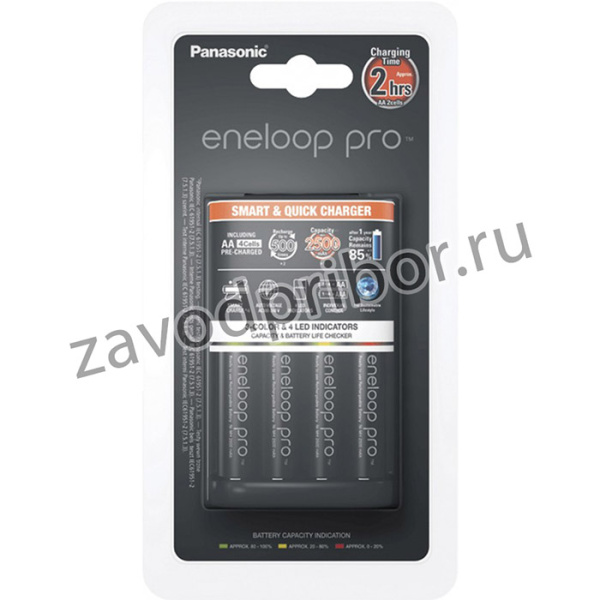 eneloop Зарядное устройство K-KJ55HCD40E Smart-Quick Charger + 4AA2500mAh BL1 УТ-00000537