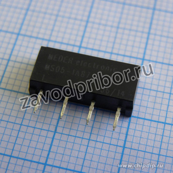 MS05-1A87-75D, Реле герконовое SIL.5VDC, 1A, 1замыкание с диодом между 3 и 5 выводами