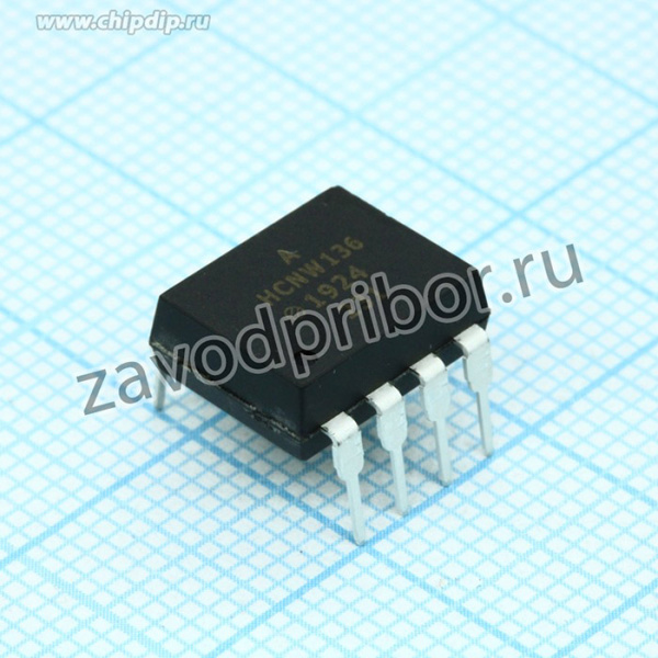 HCNW136-000E, Оптоизолятор 5кВ транзисторный выход c выводом базы 8DIP