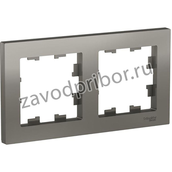 Рамка 2-м AtlasDesign универс. сталь SE ATN000902