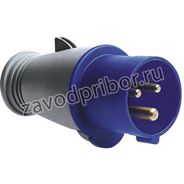K9033BLU, Разъем Pin & Sleeve, 32 А, 250 В, Монтаж на Кабель, Штекер, 2P+E, Синий