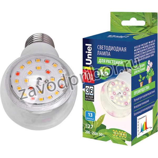 Лампа светодиодная 10W/SPFB/E27/CL PLP30WH LED-A60 UL-00007404