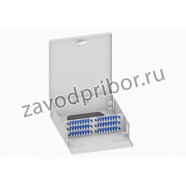 Оптический кросс настенный, одномодовый укомплектованный КРН-Top-96LC/U-OS2-GY