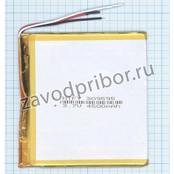 Аккумулятор универсальный 3x95x95 мм 3.8V 4500mAh Li-Pol (3 Pin)