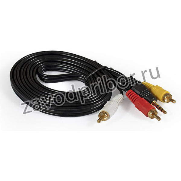 Кабель аудио ExeGate EX-CCA-4P2R-2.0 (3.5mm Jack M/3xRCA M, 2м)