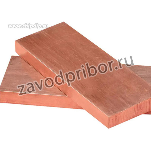 Медь М1м плита 25 х 100 х 100 мм