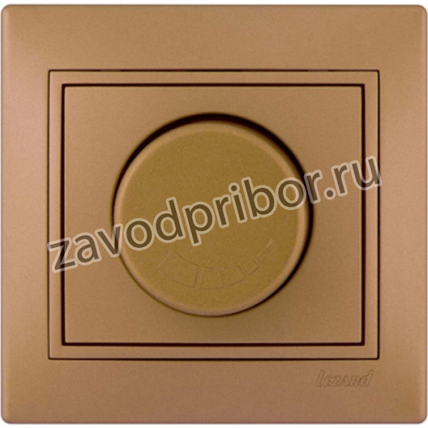 Диммер MIRA 1000W золотой металлик, со вставкой 701-1313-157