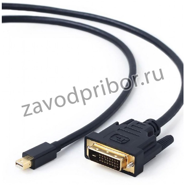 Кабель mDP - DVI, M/M, 1.8 м, поз.р, Cablexpert, чер, CC-mDPM-DVIM-6