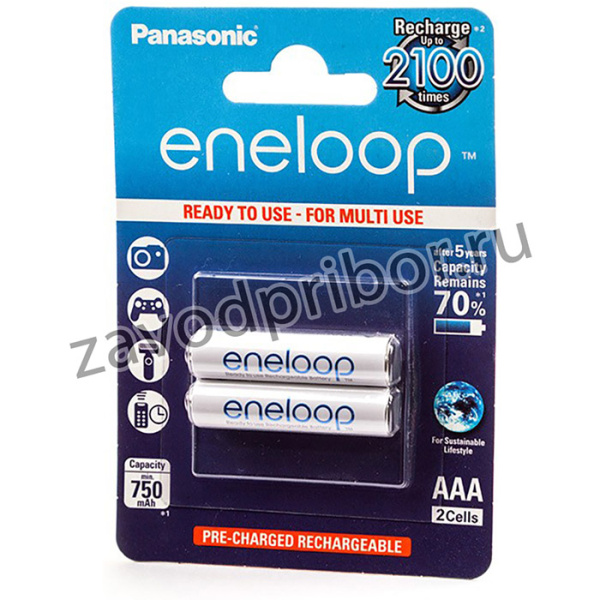 Panasonic eneloop BK-4MCCE/2BE 750мАч AAA BL2, Аккумулятор
