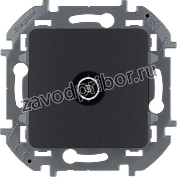 Розетка телевизионная TV Inspiria 2дБ 0-2400мГц с топологией "звезда" механизм антрацит Leg 673853