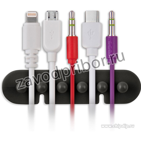 CM1106B, Держатель универсальный 5 местный, штырьки, приклеивающийся, черный