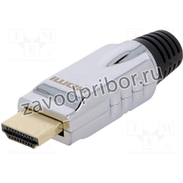 CHP001, Разъем: HDMI; вилка; "папа"; позолота; на провод; прямой