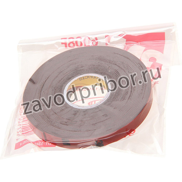 3M 6008F 9X5, Скотч двухсторонний 9ммх5м прозрачный втулка 3M
