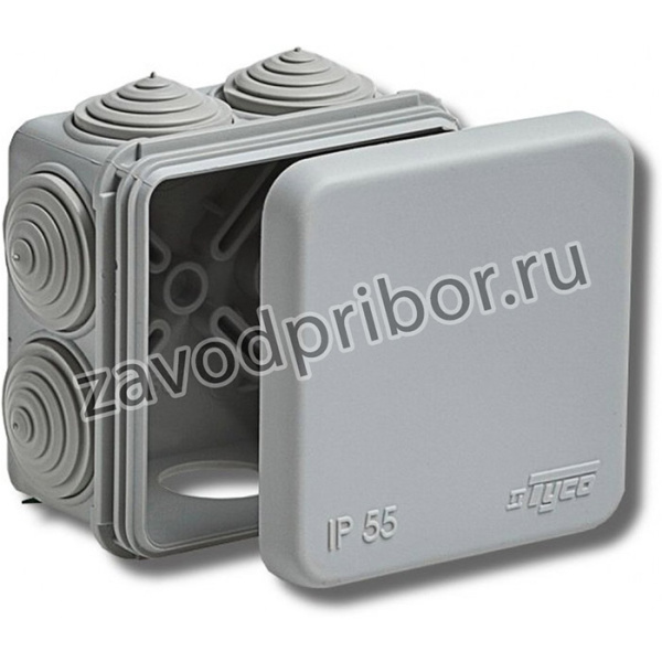 Коробка распределительная ОП 70х70х40мм 7 вводов IP55 сер. 67030 67030