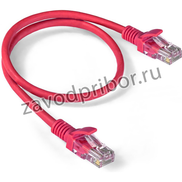Патч-корд LSZH ExeGate UTP-RJ45-RJ45- 5e-0,5M-LSZH-RD, UTP, cat.5e, 0.5м, красный