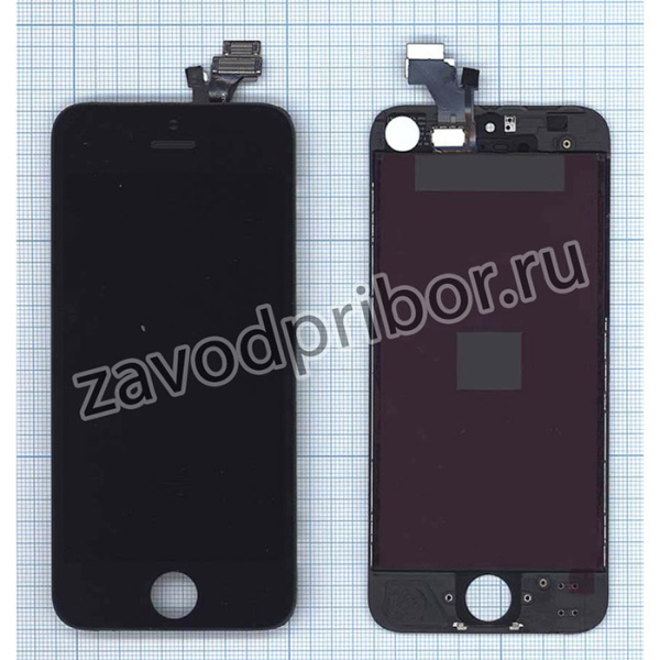 Дисплей (экран) в сборе с тачскрином для Apple iPhone 5 high quality черный