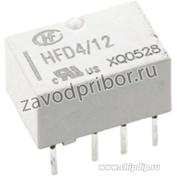 HFD4/12 (IM06TS), Реле 2 переключ.12VDC, 2A/250VAC DPDT