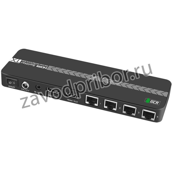 GL-vE14, GCR Разветвитель HDMI 1.4 через LAN кабель, 1 x 4 +1 до 60.0m, 1080P 60Hz, EDID, удлинитель ИК