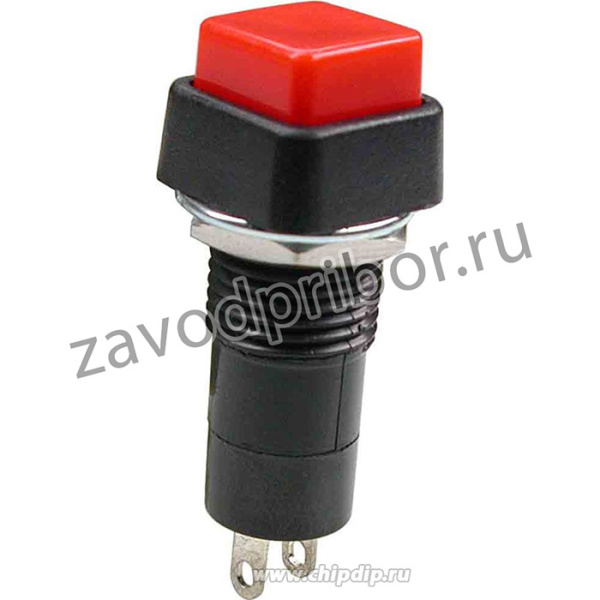 PBS-12A red, Кнопка с фиксацией ON-OFF (1A 250VAC), красная