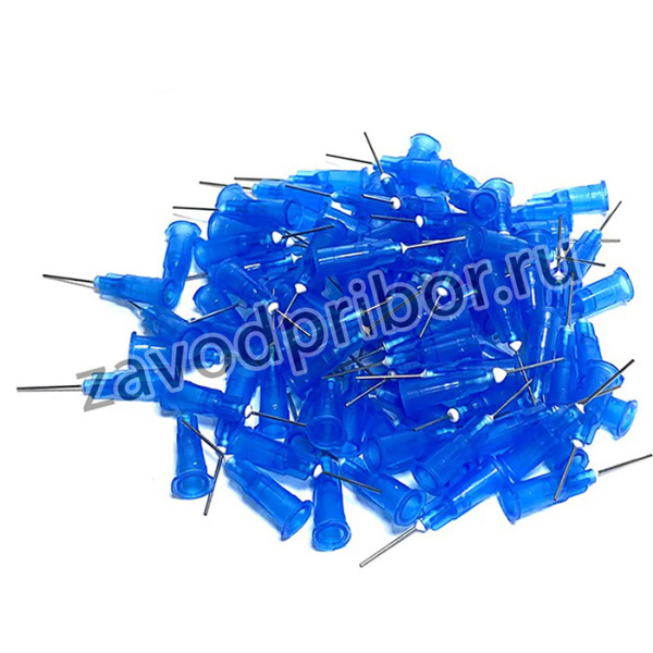 Иглы дозирующие д.0,33 мм 100 шт (синий )