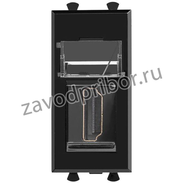 Розетка HDMI 1мод. Avanti "Черный квадрат" тип А-А модульная DKC 4402251