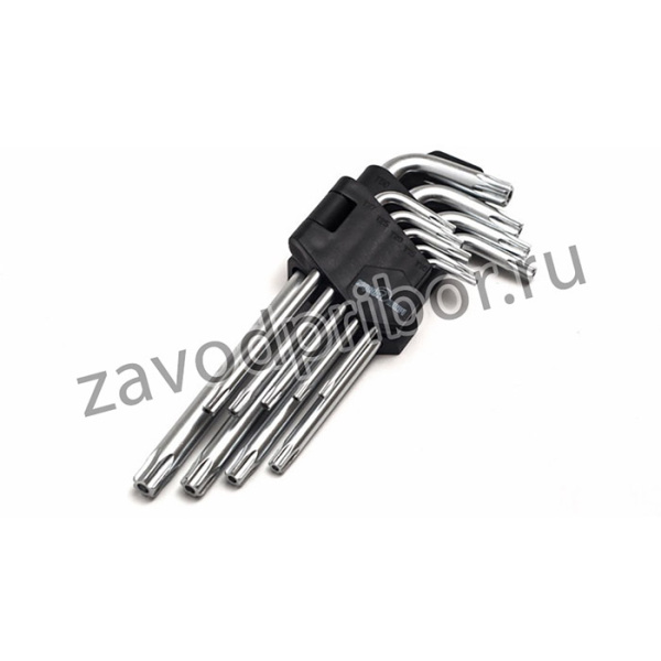 70675, Набор Г-обр. звездочек TORX с отверстием на конце (9 предметов) Сервис ключ 70675