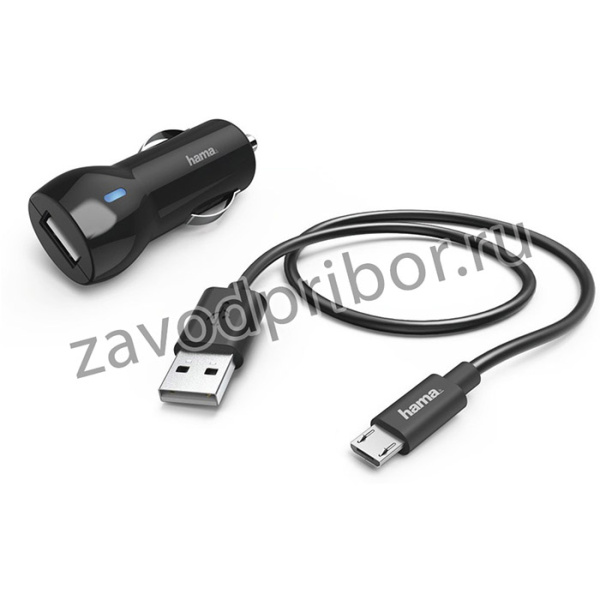 Комплект зар./устр. Hama H-183246 2.4A USB универсальное черный (00183246)