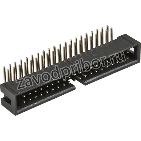 BH-40R (DS1013-40R) (IDC-40MR), Вилка на плату угловая 40pin 2.54мм