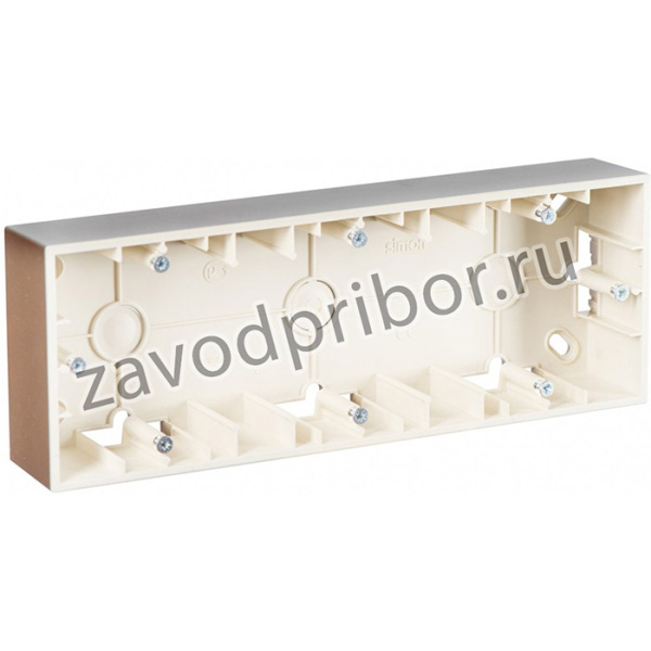 Монтажная коробка для накладного монтажа, 3 поста, шампань 1590753-034