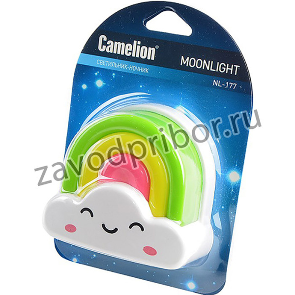 Camelion NL-177 "Радуга" ночник с выключателем, 3LED, 1Вт BL1, Светильник