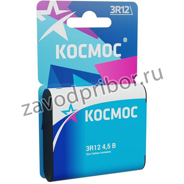 Элемент питания солевой "квадрат" 3R12 1BL (блист.1шт) Космос KOC3R121BL