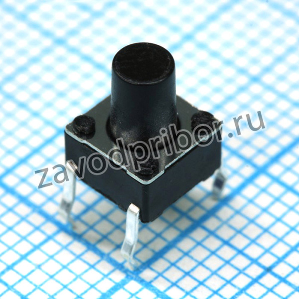 L-KLS7-TS6601-8.0-180, Кнопка тактильная 6x6мм, h=8мм нажатие 180гр