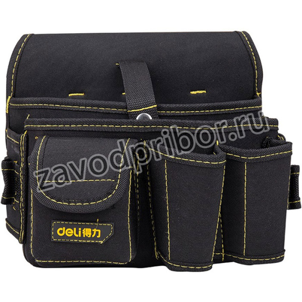 Поясная сумка монтажника Deli DL-P5 270 x 190 x 140мм, 7 карманов, ткань Оксфорд 600D