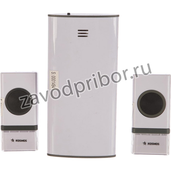 Звонок беспроводной полиф. 32 мел. 150м бел. 2 кноп KOC_AG307C2