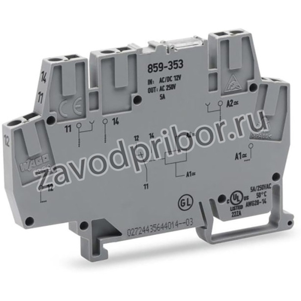 859-354, Реле питания, SPDT, 24 В, 5 А, 859 Series, Гнездо