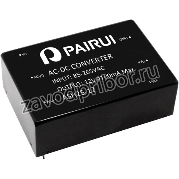 ASH25-9, AC/DC преобразователь вход: 85-265V; выход: 9В; выходной ток: 2500 мА; мощность: 25 Вт.