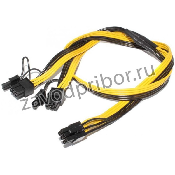 6 pin to 2 x 6+2 pin GPU power adapter splitter cable