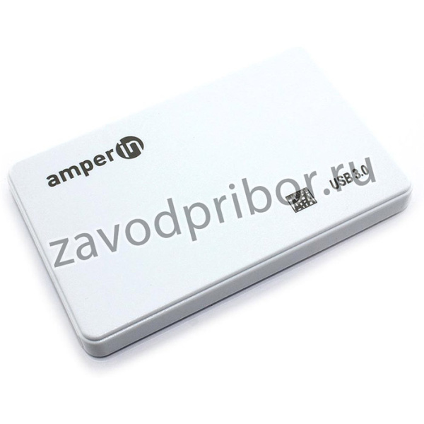 Корпус для жесткого диска Amperin AM25U3PW 2,5", USB 3.0, пластиковый, белый