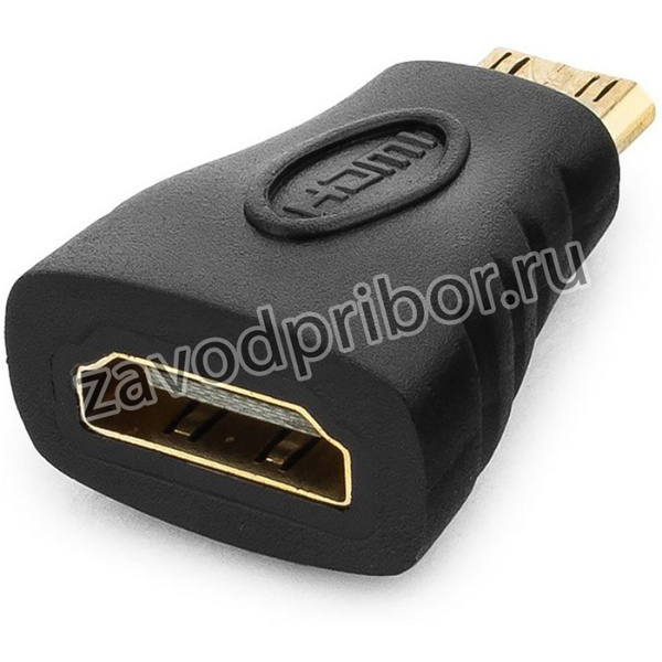 Переходник HDMI - miniHDMI, F/M, Cablexpert, чер, A-HDMI-FC