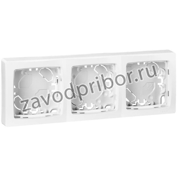 Рамка и коробка накладного монтажа 3 поста Oteo