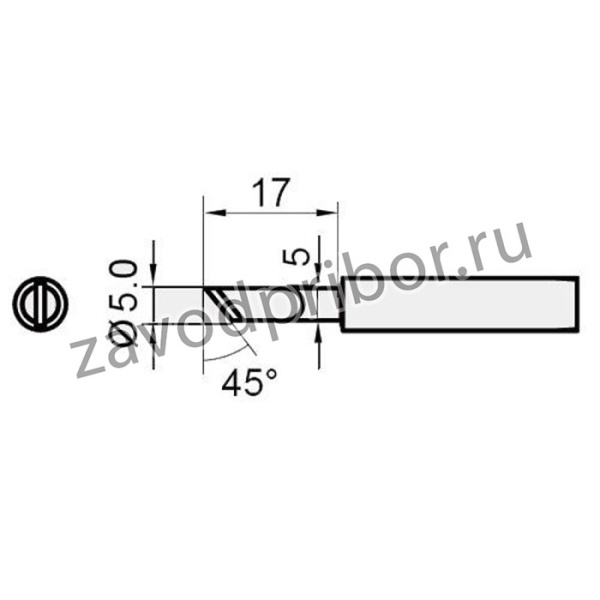 5SI-216N-K — жало сменное (ножевидное скос 45 градусов диаметр 5 мм)